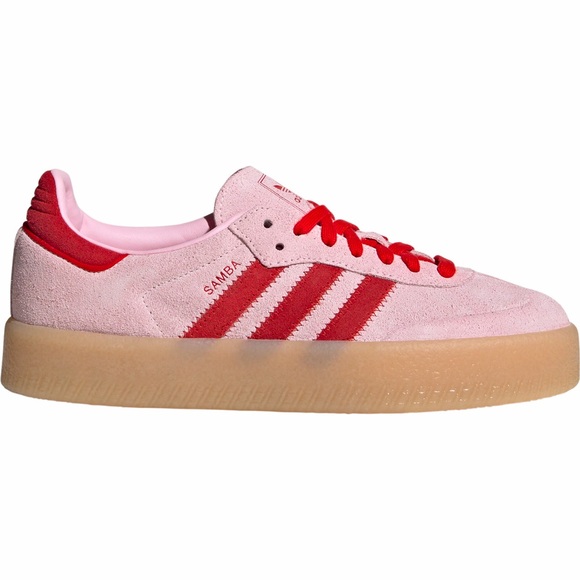 BRAND-NEW ❤️🩷 ADIDAS SAMBA SCARLET PINK 🩷❤️ Listed as 9.5 Work for a size 10 - Picture 2 of 3